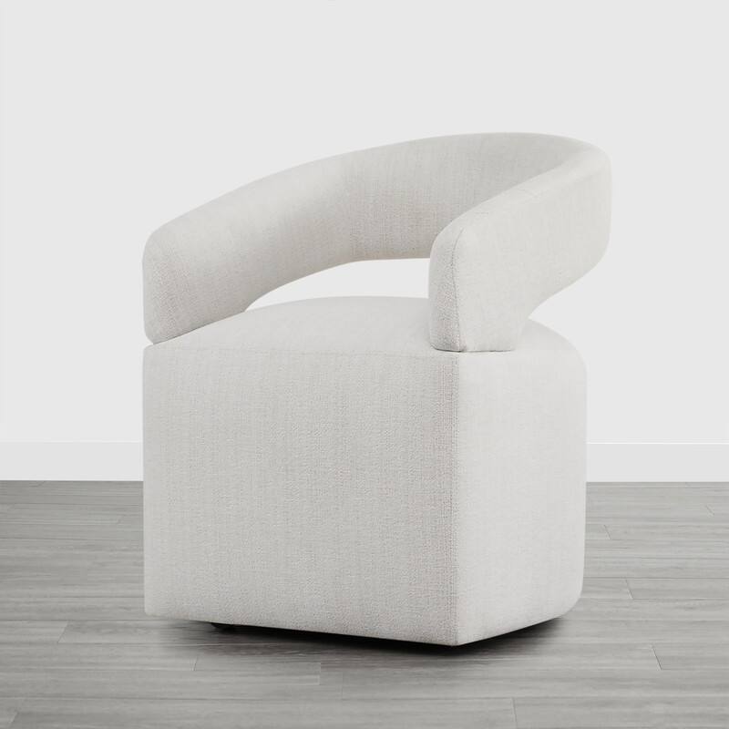 Spruce & Spring Parker Modern Mobile Dining Chair with Casters & Open Back