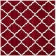 preview thumbnail 128 of 145, SAFAVIEH Hudson Shag Ariola Trellis 2-inch Thick Rug 3' Square - Red/Ivory