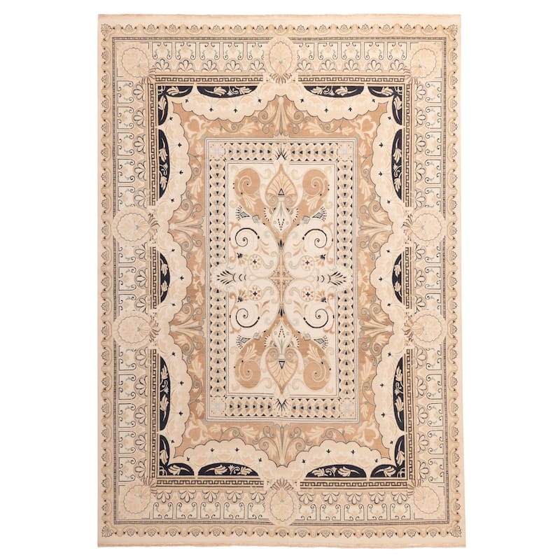 ECARPETGALLERY Hand-knotted Pako Persian 18 Of 20 Ivory Wool Rug - 9'0 x 12'4
