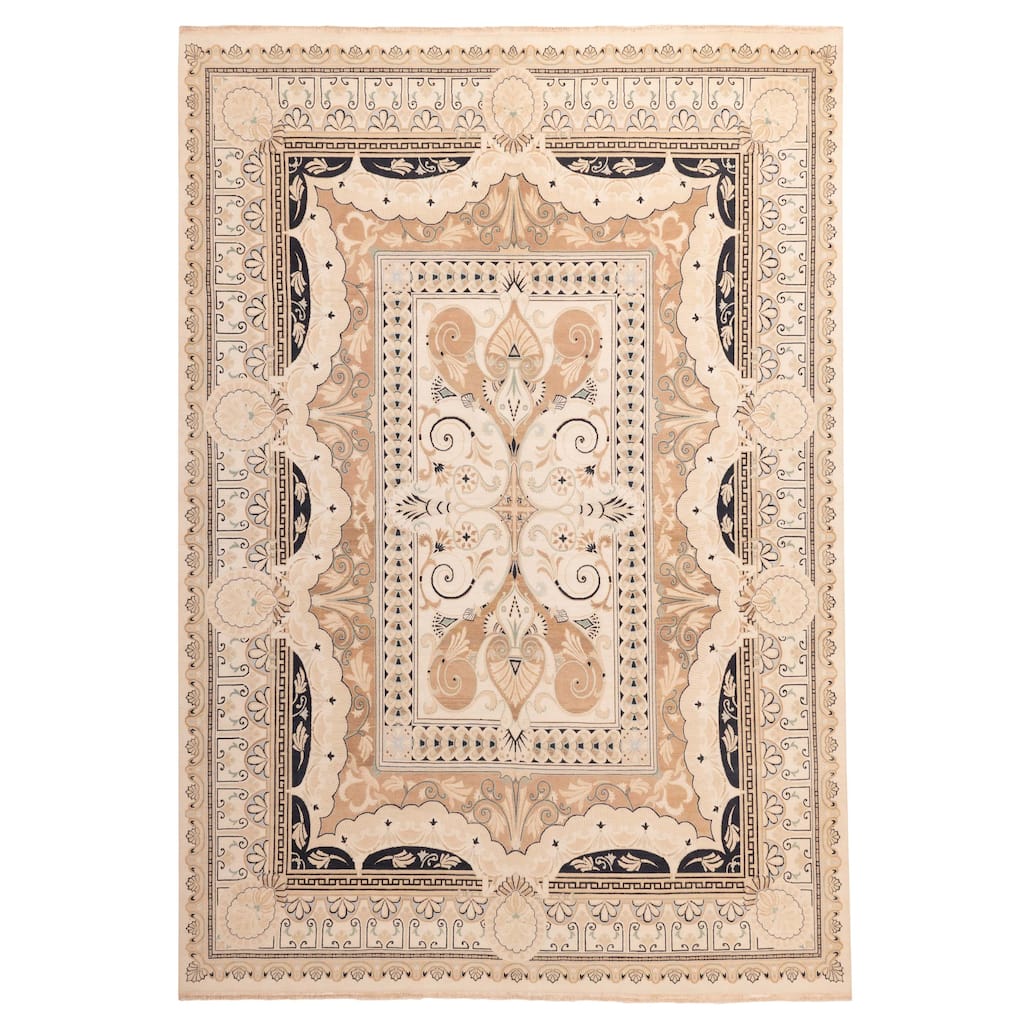 ECARPETGALLERY Hand-knotted Pako Persian 18 Of 20 Ivory Wool Rug - 9'0 x 12'4