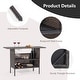 preview thumbnail 9 of 8, Costway Patio Rattan Wicker Bar Height Counter Table Storage Shelf