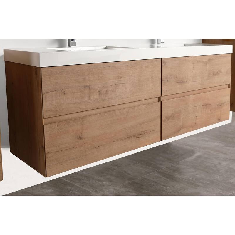Blossom Assisi 72 Inch Wall Mounted Bathroom Vanity with Sink