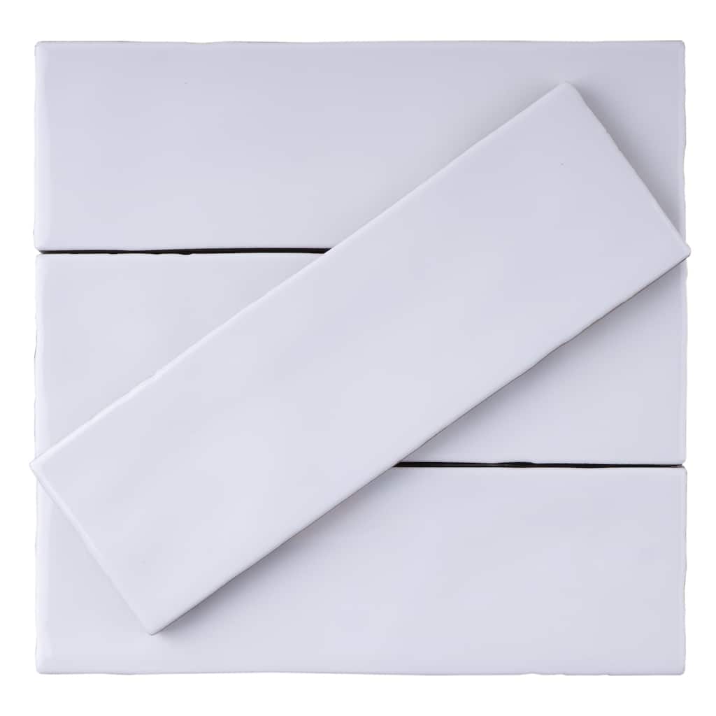 TileGen. Borgo 2.6" x 7.9" Porcelain in Blanco White Wall & Floor Tile (56 tiles/7.76 sqft.)