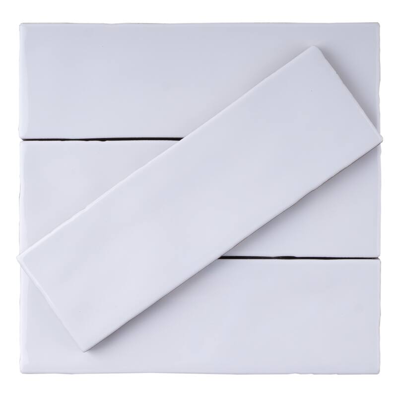 TileGen. Borgo 2.6" x 7.9" Porcelain in Blanco White Wall & Floor Tile (56 tiles/7.76 sqft.)