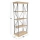 preview thumbnail 75 of 74, Brown Wood 3 Shelves Shelving Unit - 48 x 17 x 34
