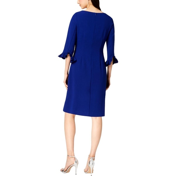 Jessica Howard Womens Petite Ruffled Dress