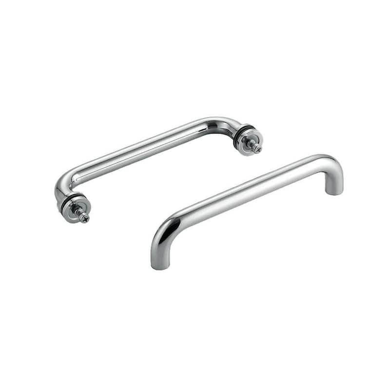CEL 8"x8" Tubular Stainless Steel Back to Back Shower Door Pull Handle