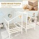 preview thumbnail 9 of 7, Double Twin Size Wooden Bed Frames with Built-in Table for Kids