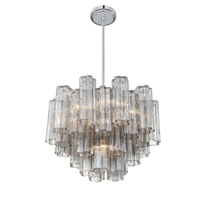 Addis 6 Light Polished Chrome Chandelier - 19.75"W x 14"H x 19.75"D