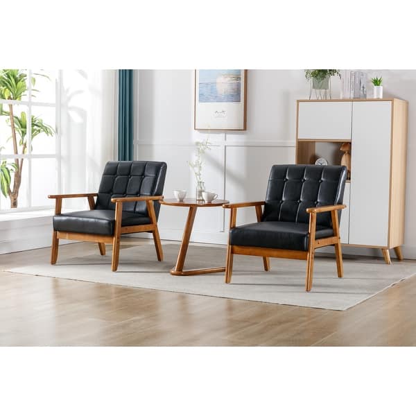 Accent Chairs Set of with Side Table, Mid Century Modern Accent