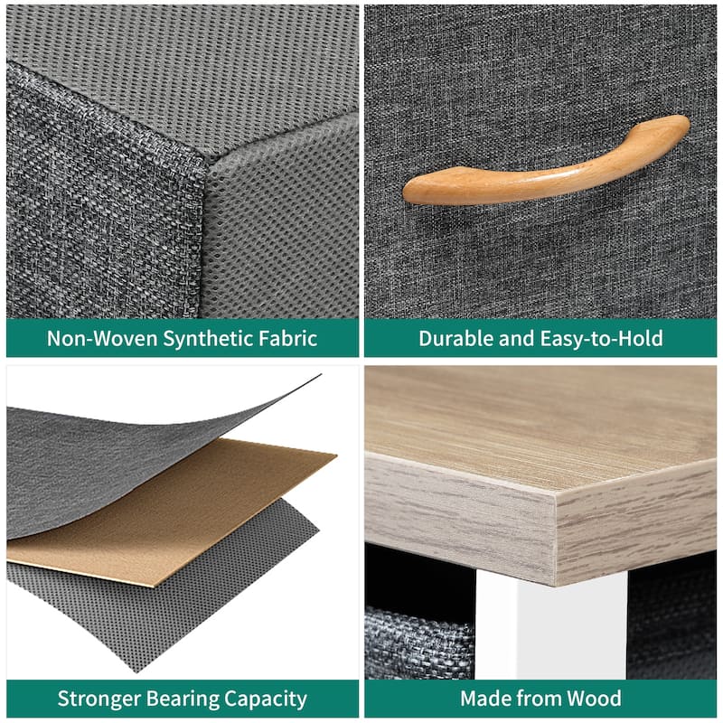 Modern Wide Dresser Storage Tower with 8 Drawers