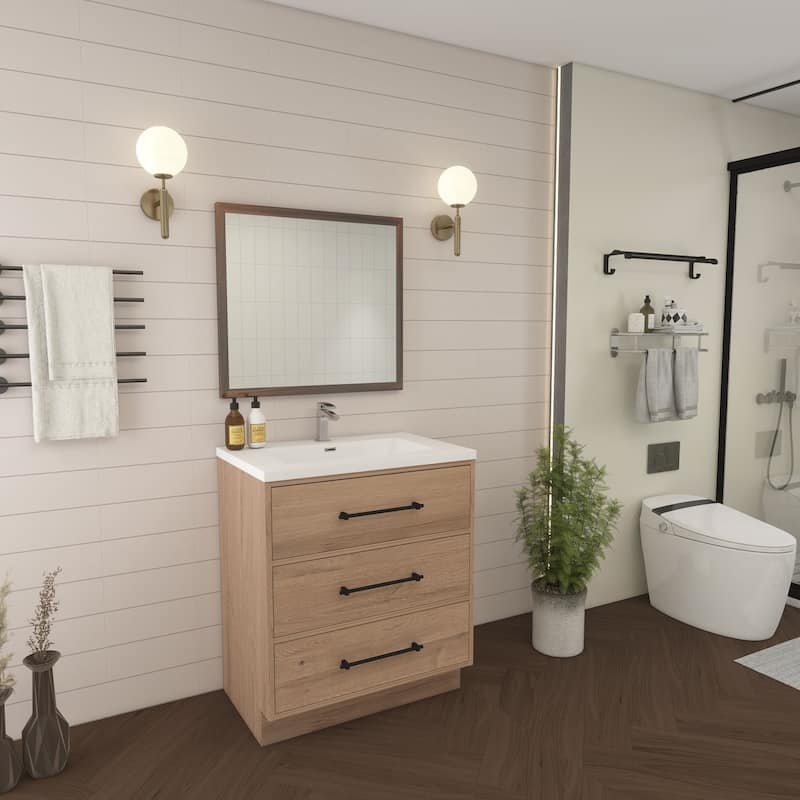 Victoria 30'' Freestanding Vanity with Reinforced Acrylic Sink - 29.5