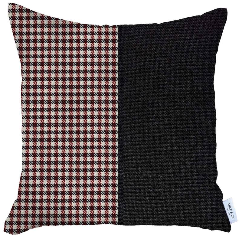 Houndstooth Divided Red Faux Leather Throw Pillow Bed Bath & Beyond