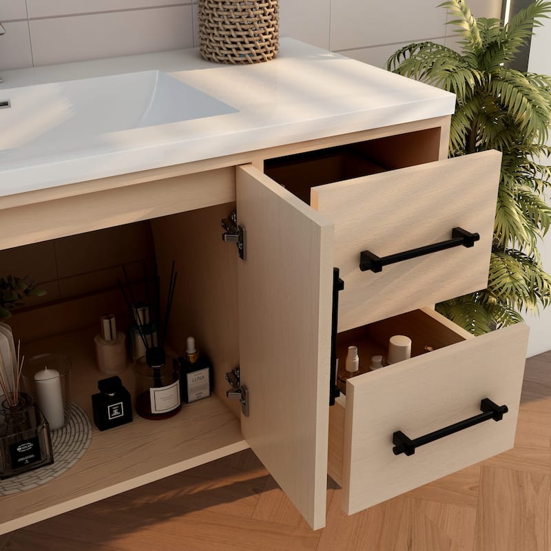 Victoria 48'' Wall-mounted Vanity with Reinforced Acrylic Sink - 47.5
