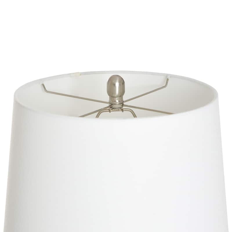 Starlite - Ceramic Table Lamp - Dimpled Luster Finish - Off-White Shade