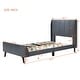 preview thumbnail 35 of 72, Twin/Full/Queen Size Velvet Upholstered Platform Bed Frame with Headboard and Wooden Slats Support, No Box Spring Needed