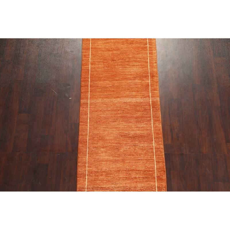 Gabbeh Kashkoli Oriental Runner Rug Wool Hand-knotted Hallway Carpet - 2'8" x 10'0"