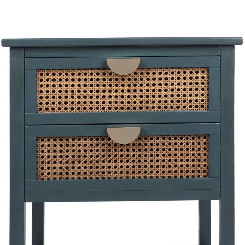Modern Natural Rattan Nightstands With 2/3 Drawers