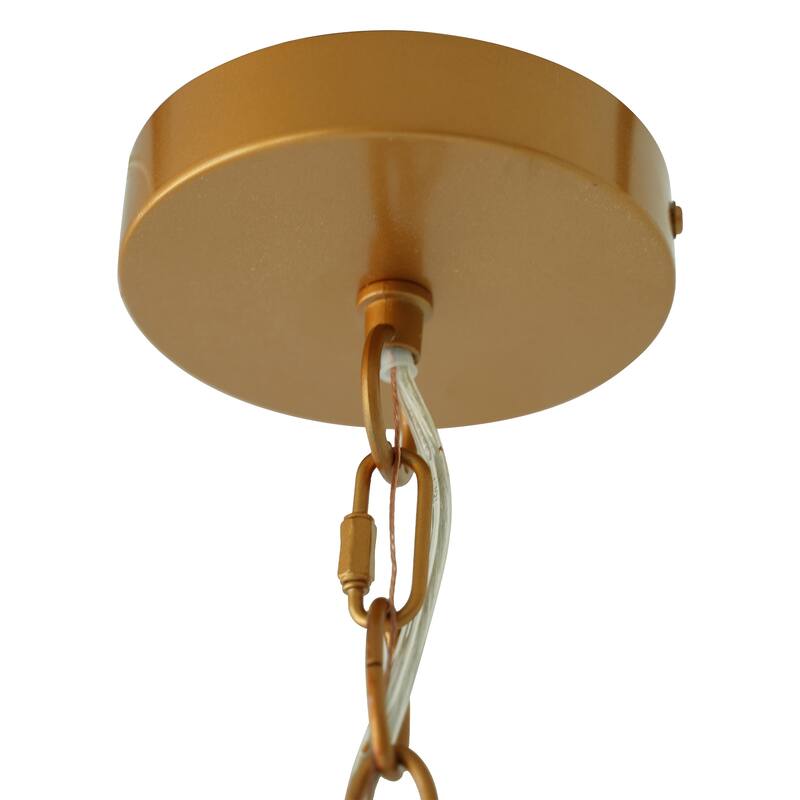 Comet Ribbed Glass Pendant Light with Brass Finish