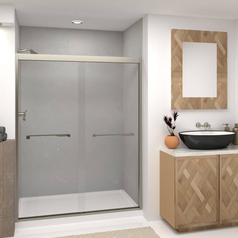 Transolid FBPT607608C-J 76" High x 59" Wide Bypass Frameless Shower