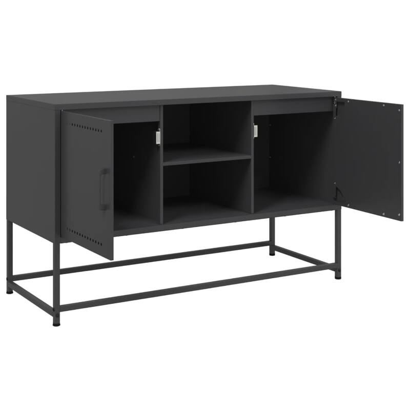 vidaXL TV Stand Entertainment Center Media Unit Living Room Furniture Steel - 15.4 x 39.6 x 23.8