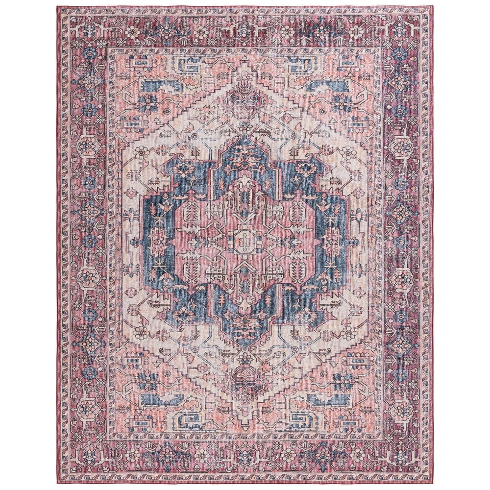 SAFAVIEH Tucson Machine Washable Slip Resistant Lenore Traditional Rug