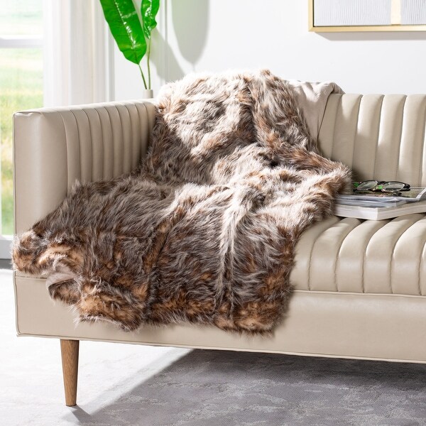 Safavieh Dusty Faux Fur Throw - On Sale - Overstock - 25575014