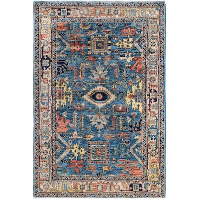 Serapi One-of-a-Kind Hand-Knotted Area Rug - Blue - 3' 11" x 5' 11"