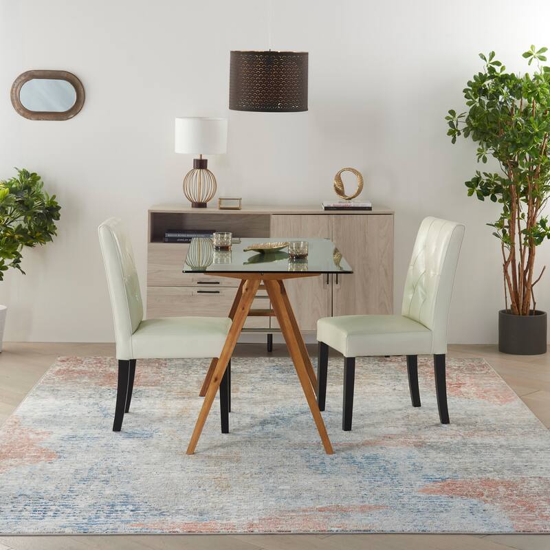 Nourison Concerto Abstract Distressed Ivory Multicolor Area Rug