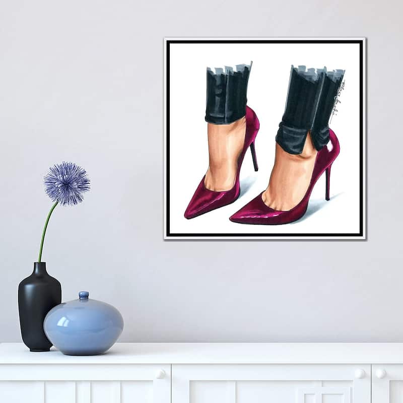 iCanvas "Peony Heels" by Elza Fouche Framed Canvas Print