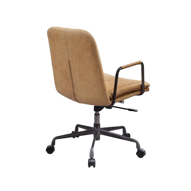 Leather Executive Office Chair, 360 Swivel Ergonomic Chair, Rolling Desk Chair with Adjustable Height and Wheels - N/A