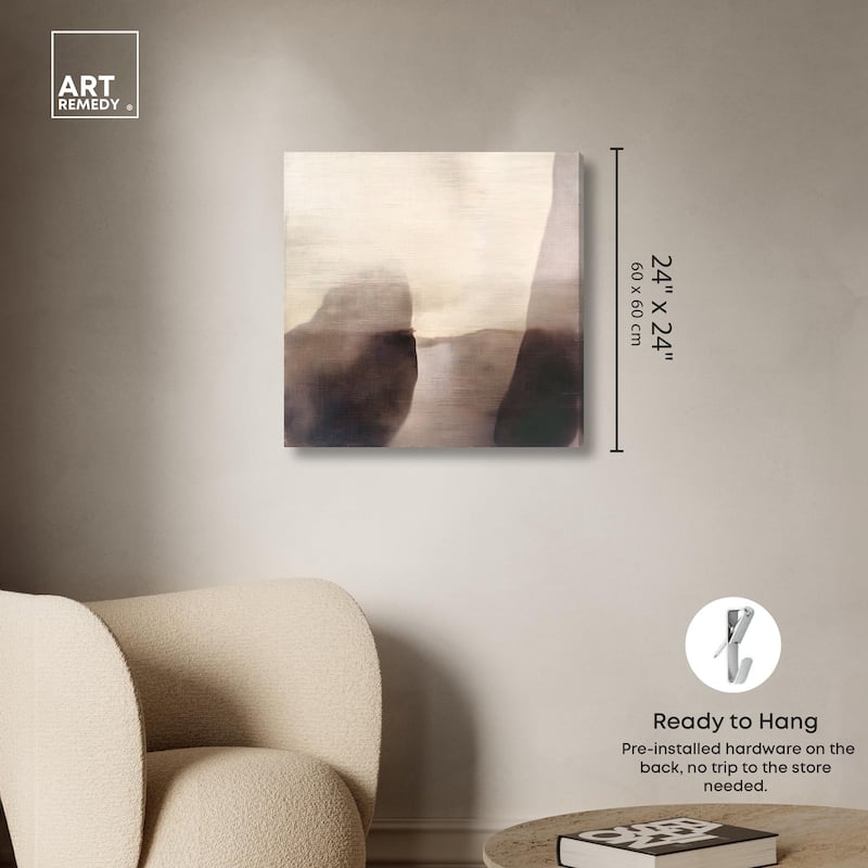 Pale Taupe II Canvas by Art Remedy, Gallery Wrapped