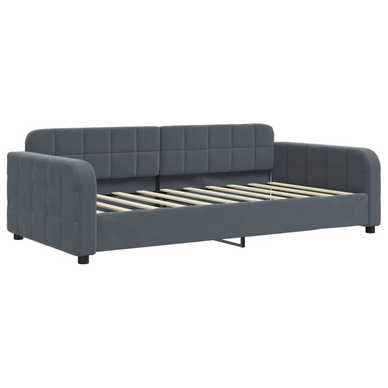 vidaXL Daybed with Trundle without Mattress Dark Gray 39.4"x74.8"
