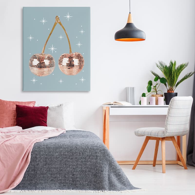 Stupell Luminous Glam Cherries Canvas Wall Art Design By Lil' Rue