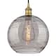 Option Brushed Brass / Light Smoke Deco Swirl