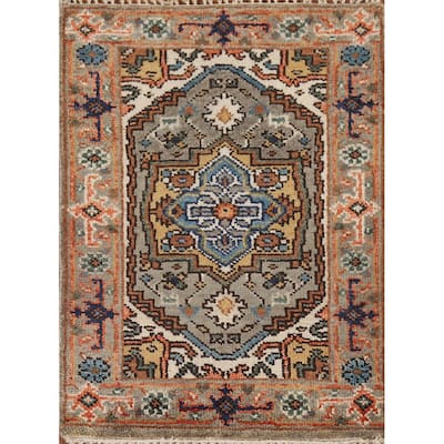 Gray Heriz Serapi Accent Rug Handmade Wool Carpet - 2'0" x 3'0"