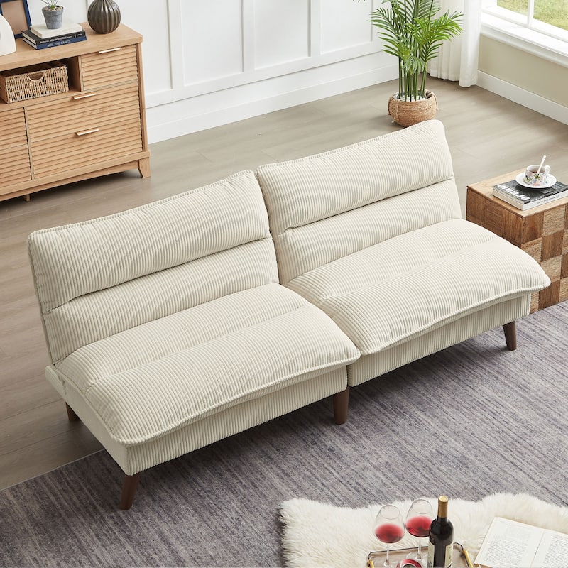 72.4" Armless Futon Sofa Bed