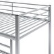 preview thumbnail 26 of 27, Twin over Twin Metal Bunk Bed, Low Bunk Bed with Ladder, Black