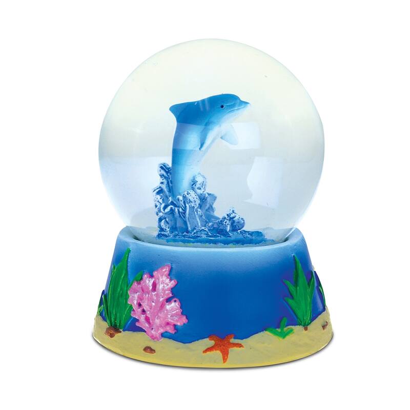 CoTa Global Dolphin Snow Globe Figurine with Sparkling Glitter - 65mm