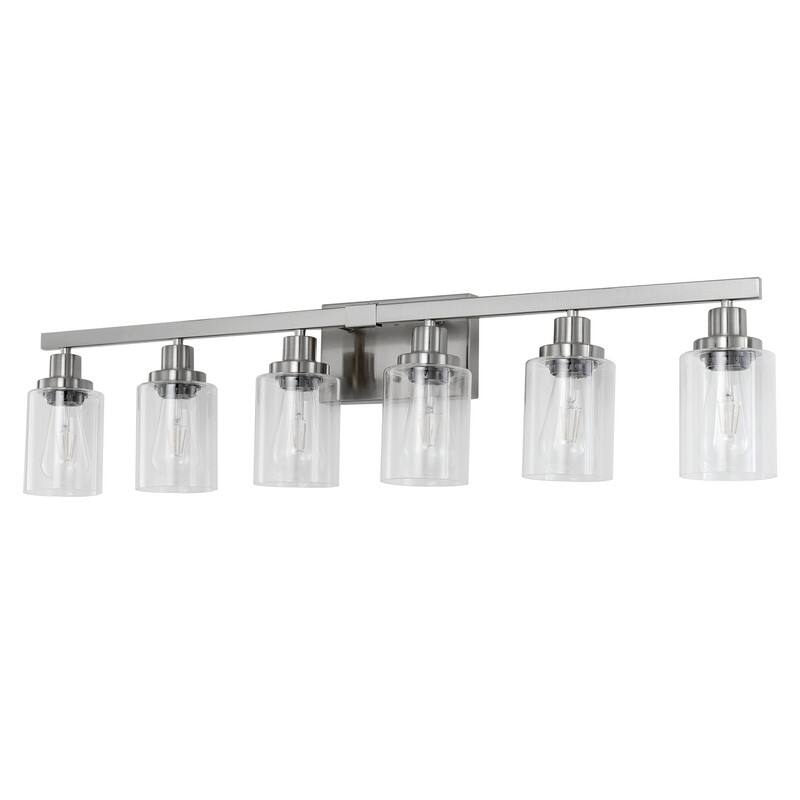 Bathroom Vanity Light With Clear Glass Shades For Vanity Mirror, Bathroom, Or Hallway
