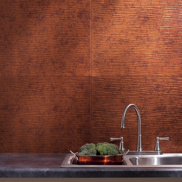 Shop Fasade Ripple Decorative Vinyl 18in x 24in Backsplash Panel in