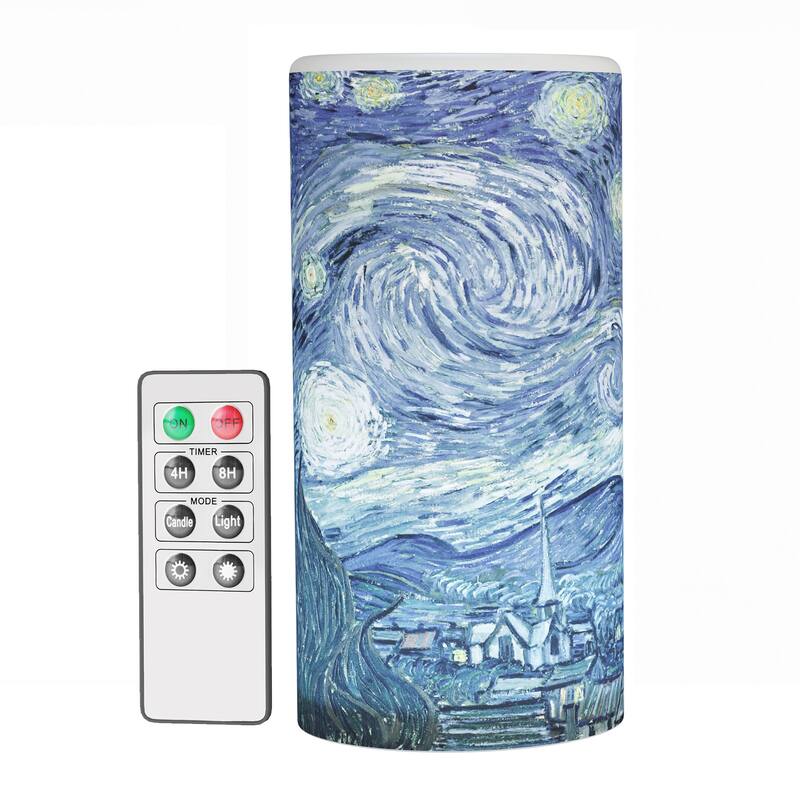 Lavish Home Van Gogh 16x20 Print and Candle Set