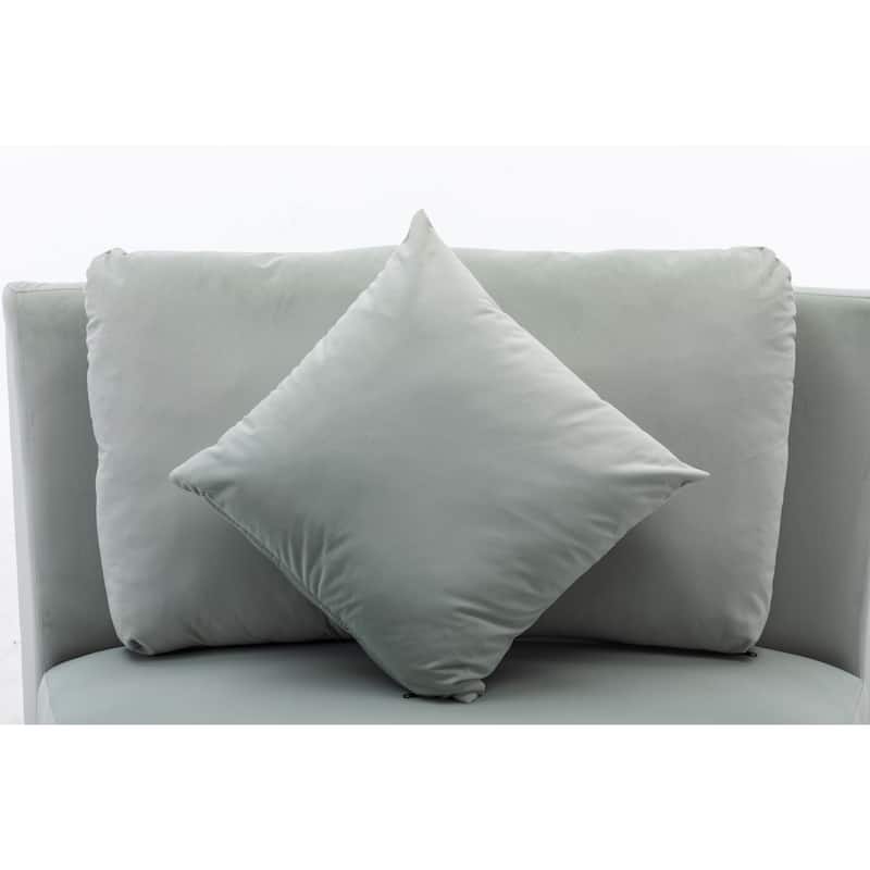 136'' Velvet Semicircle couch Modular Curve Sectional Sofa