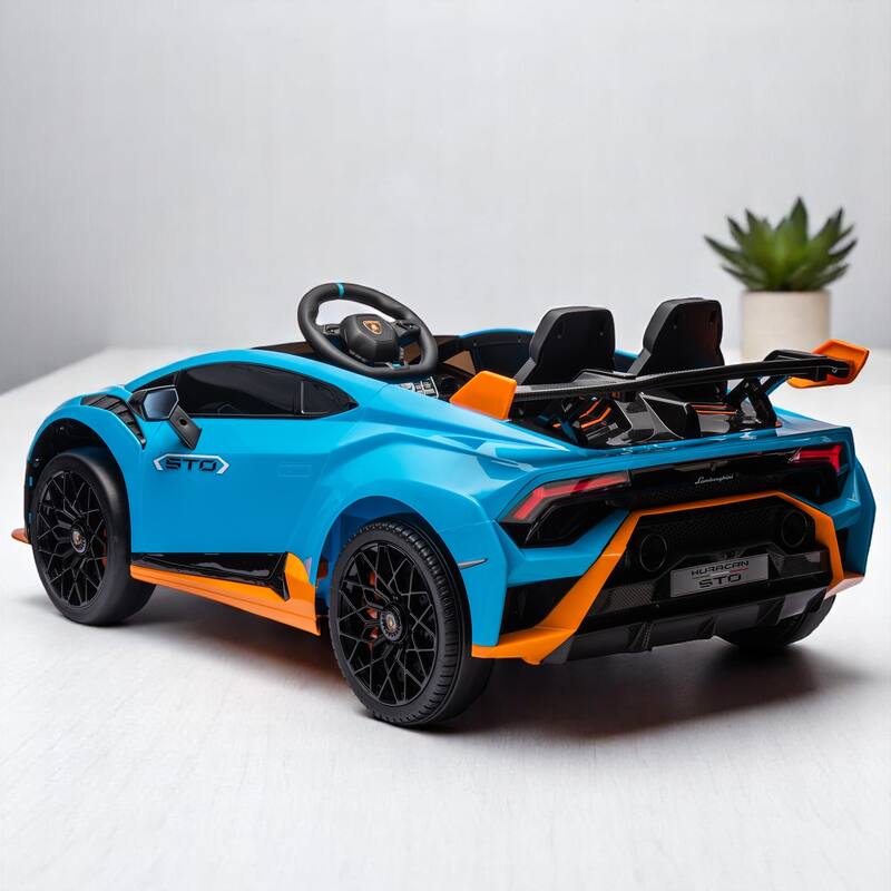 24V Licensed Lamborghini Ride-On Car for Kids with Drift Mode, Bluetooth Music, LED Lights, Remote Control -Electric Toy Vehicle