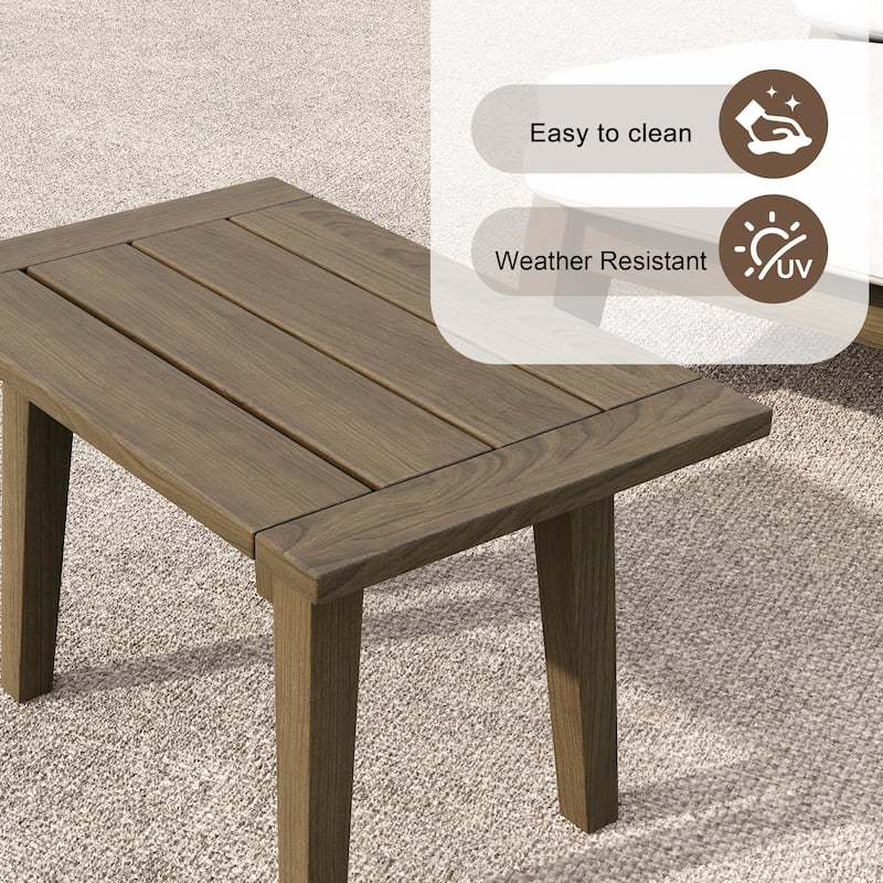 Sectional Wood Furniture 2 Seat Armless Patio Sofa