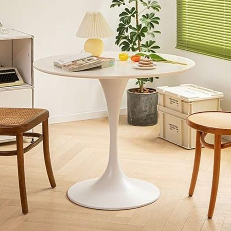 Modern Round Dining Table, 31.5" Kitchen Dining Room Furniture
