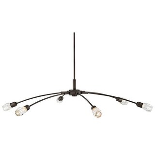 Fredrick Ramond FR33328 Atera 6 Light 60" Wide LED Crystal Sputnik