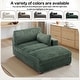 preview thumbnail 35 of 174, 41" W Plush Corduroy Chaise Lounge with Pillows