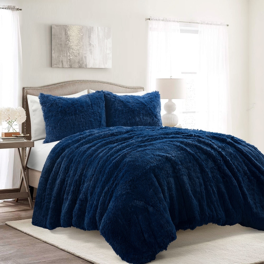 Lush Decor Emma Faux Fur Comforter Set
