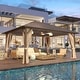 preview thumbnail 2 of 133, EROMMY Hardtop Gazebo,Outdoor Pergola with Double Roof & Netting & Curtains,Heavy Duty Canopy for Patio, Backyard, Pool party 12'x16' - Single Roof